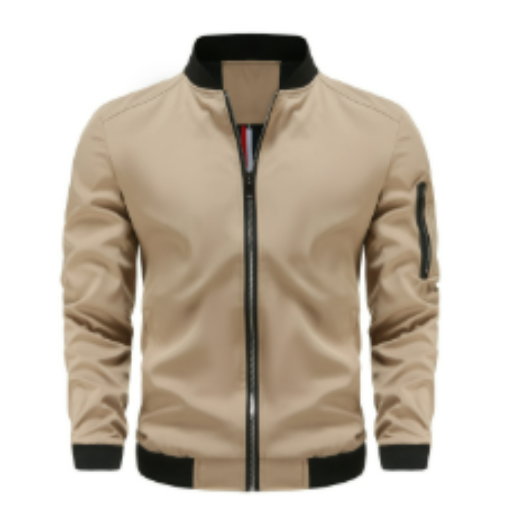 Herrenübergangsjacke mit Reißverschluss | Standardform