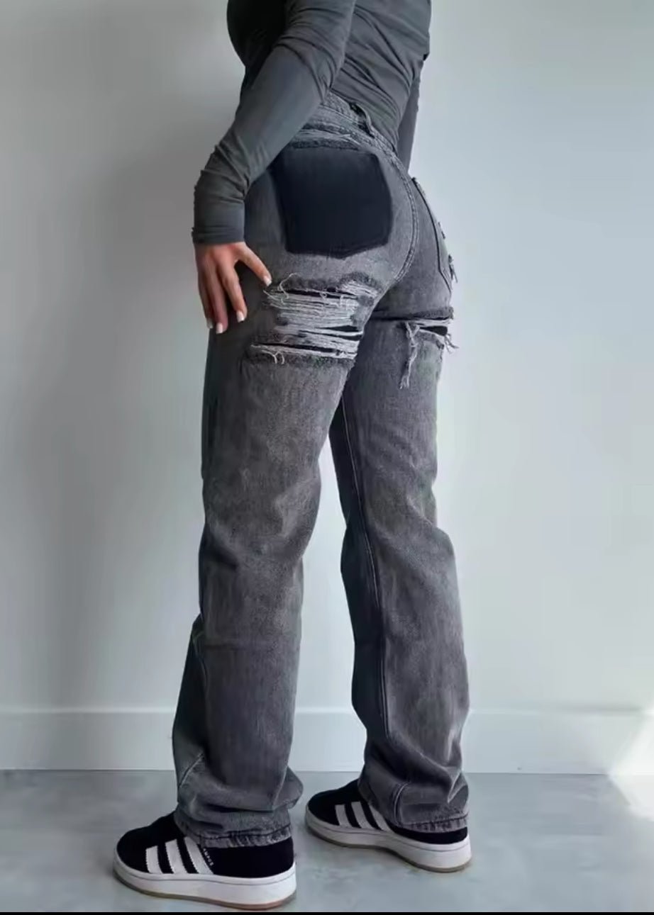 Damen Jeans | Ausführung mit strukturierten Oberflächenelementen