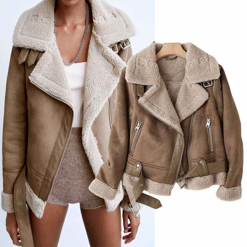 Damen Jacke mit Reißverschluss | Gefütterte Ausführung für Kälte