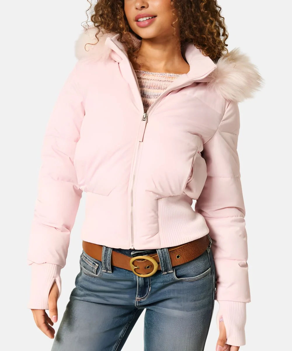 Damen Jacke | Abnehmbare Kapuze mit elastischen Bündchen