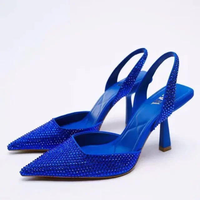 Damen Pumps | Slingback Ausführung mit funkelnden Akzenten
