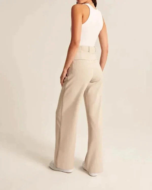 Damen Pantalon | Weite Beine mit hoher Taille