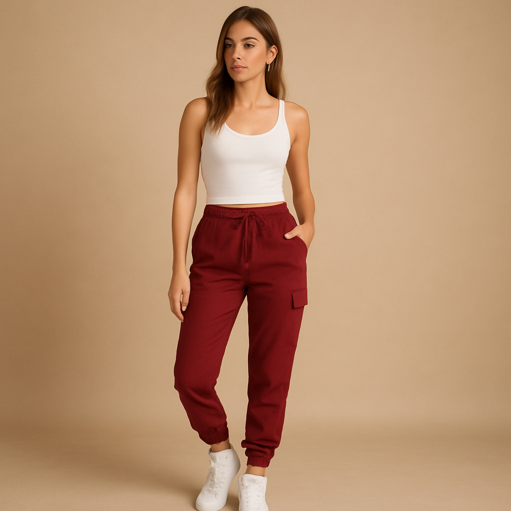Damen-Cargohose mit Hoher Taille | Alltagstauglich