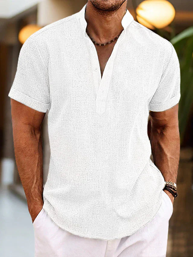 Herren Poloshirt | V-Ausschnitt mit gerader Grundform