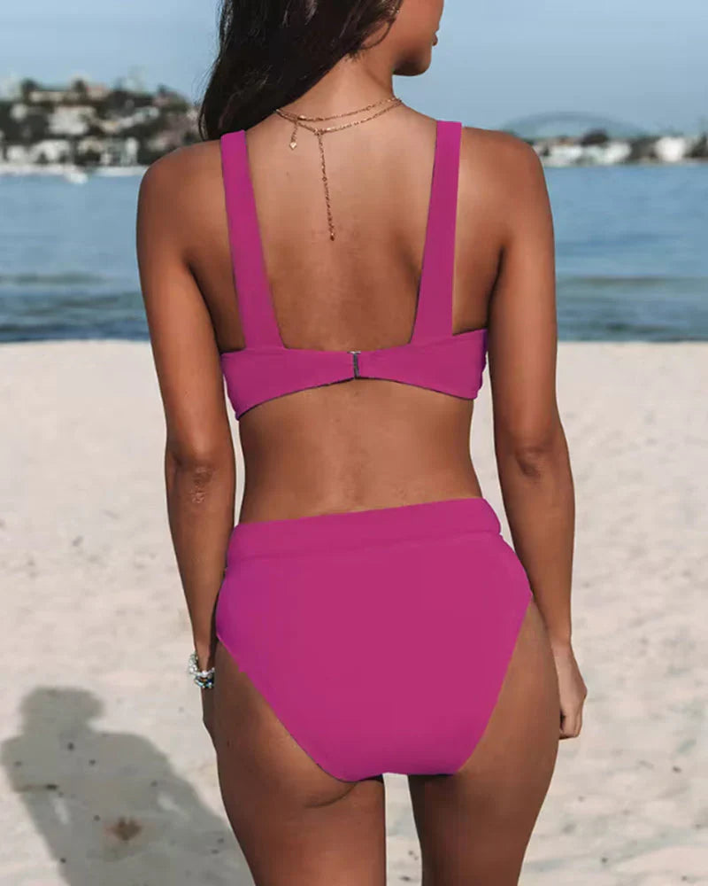 Damen Bikini-Set | Triangeloberteil mit hoher Taille