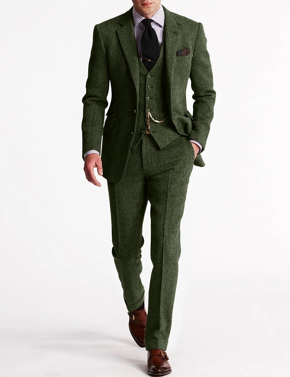 Herren-Anzug klassischer Stil | dreiteiliges Set