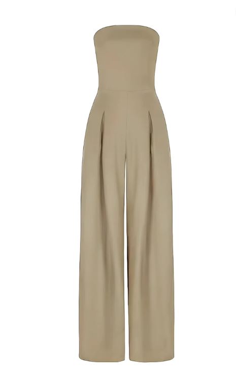 Damen Jumpsuit | Schulterfreier Schnitt mit weitem Bein