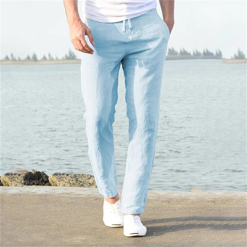 Herren Hose | leichte sommerliche Form mit weitem Bein