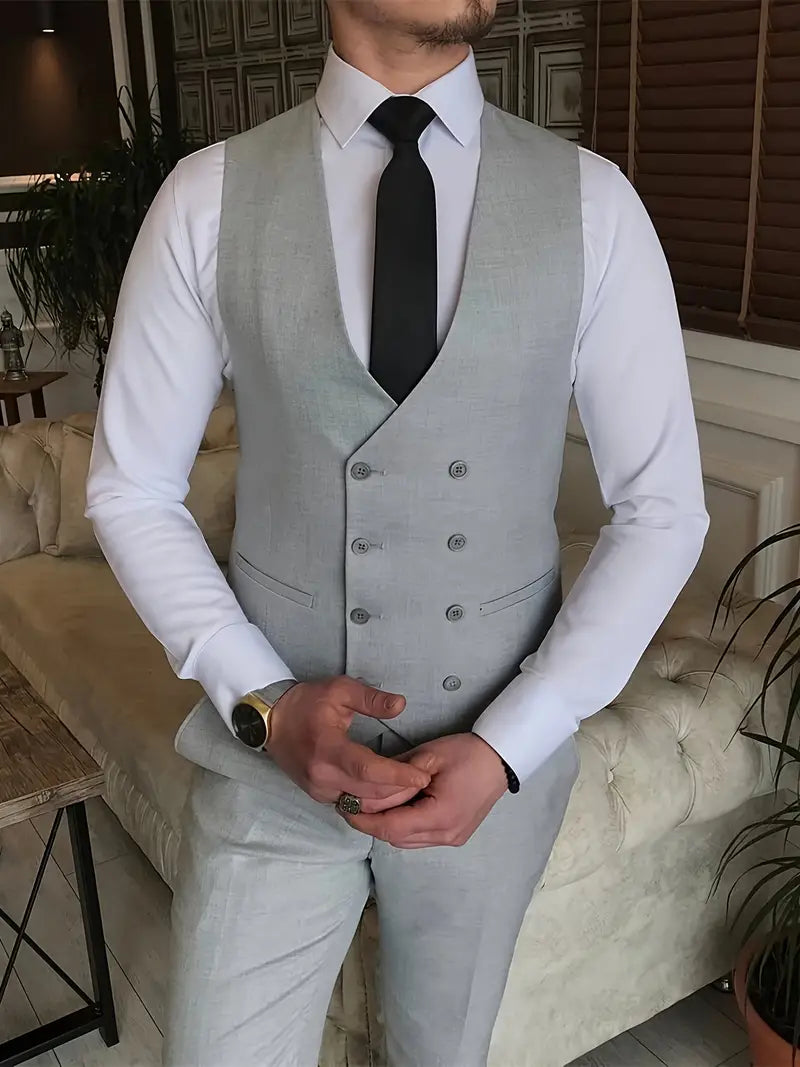 Herren Business-Set | Blazer, Weste und Hose in klarer Form