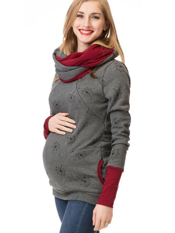 Stillpullover Damen | Kapuze mit Reißverschluss und Taschen