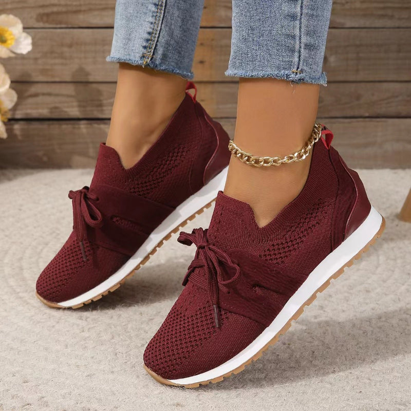 Damen Freizeitschuhe | Schnürung mit strukturierter Sohle