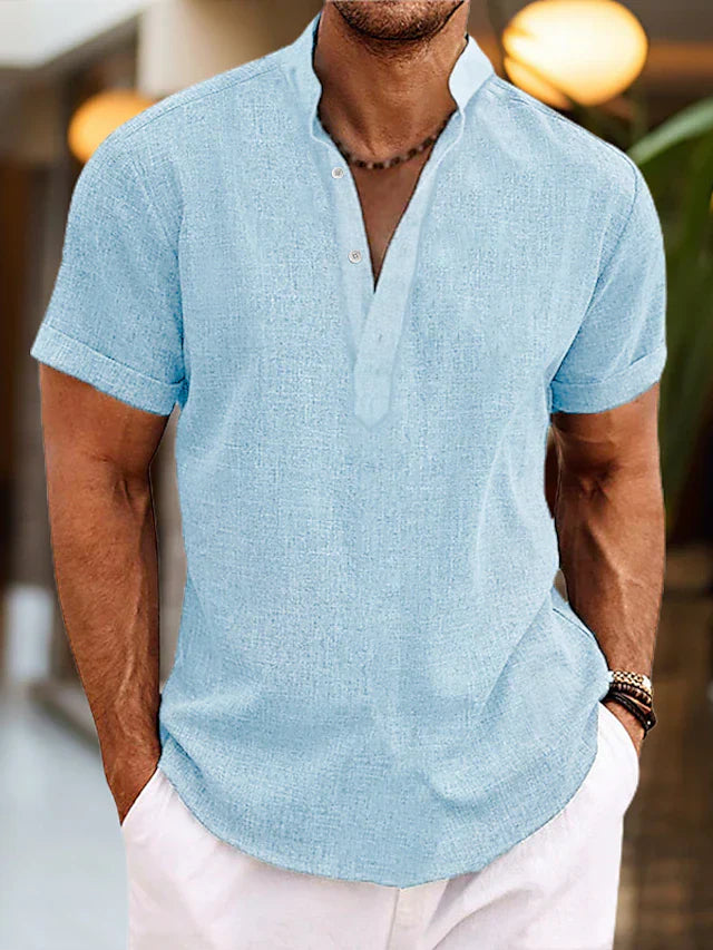 Poloshirt Herren | V-Ausschnitt mit Gerader Form