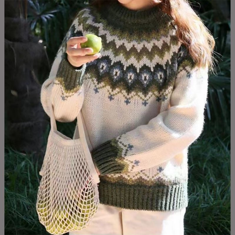 Norweger Pullover für Damen | Rundhals