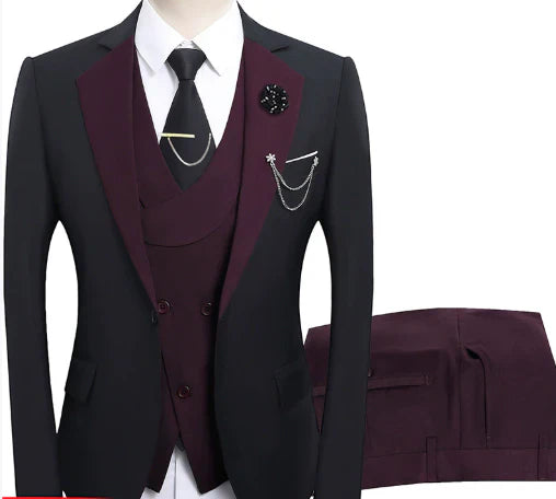 Herren Anzugensemble | dreiteiliges Set aus Jacke Weste und Hose