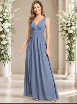 Damen Kleid Maxi | V-Ausschnitt und fließender Saumabschluss