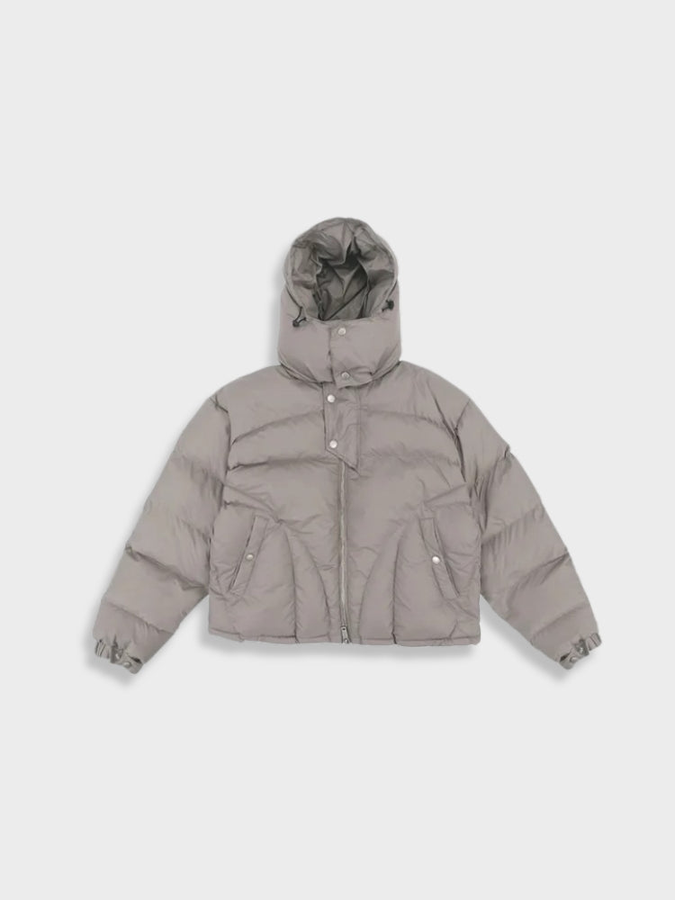 Herren-Parka mit Pufferstruktur | kapuzenkonstruktion