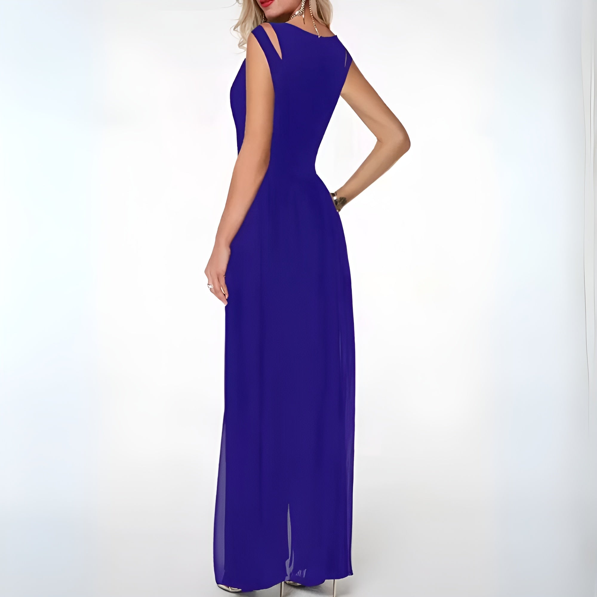 Damen Jumpsuit Ärmellos | weites Bein und lockerer Formverlauf