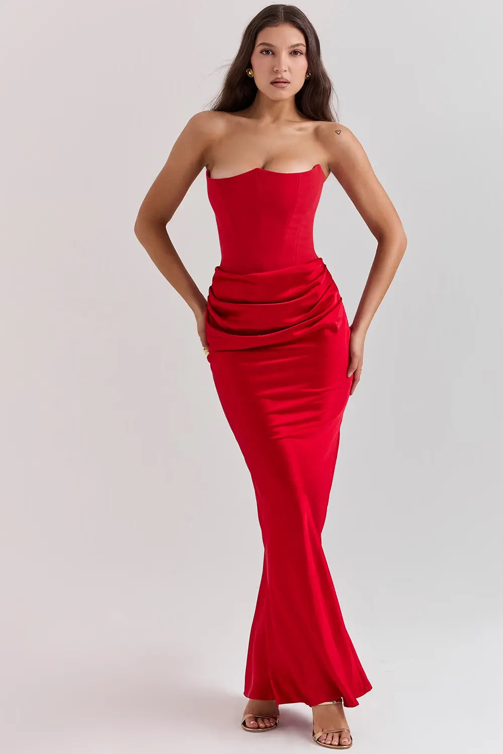 Damen Kleid | maxi Ausführung mit geradem Saum