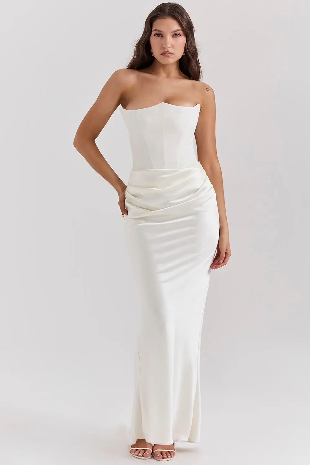Damen Kleid | maxi Ausführung mit geradem Saum