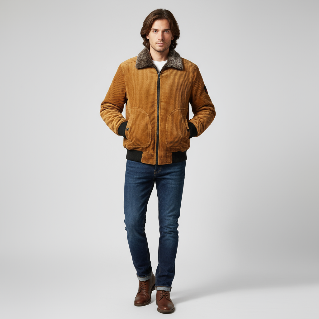 Herren Winterjacke | Kragenbetonte Ausführung mit markanter Form