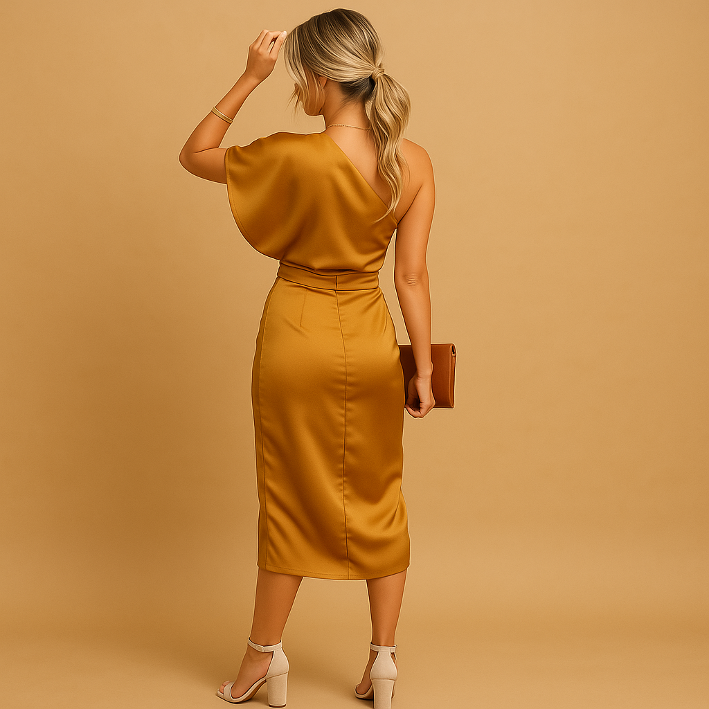Damenkleid mit regulärer Form | Mittel­lange Ausführung