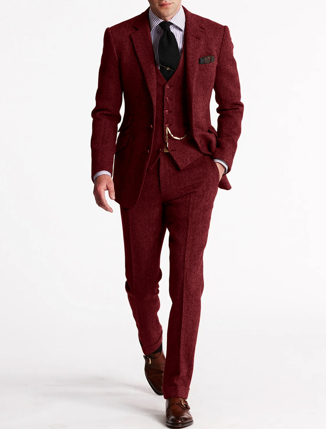Herren-Anzug klassischer Stil | dreiteiliges Set