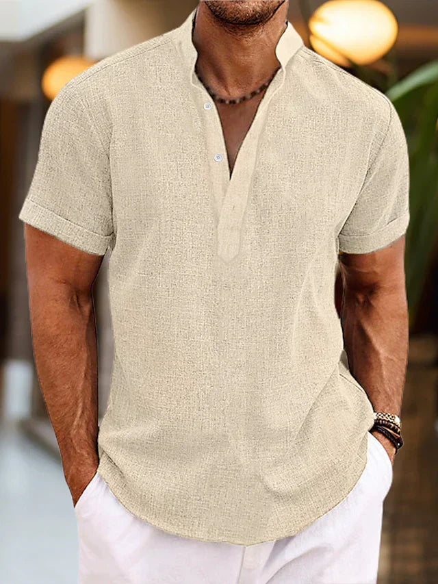 Poloshirt Herren | V-Ausschnitt mit Gerader Form