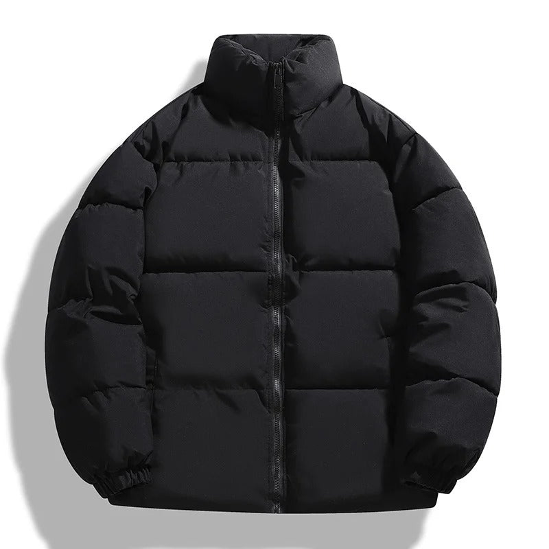 Herrenwinterjacke mit Steppstruktur | Kapuzenform