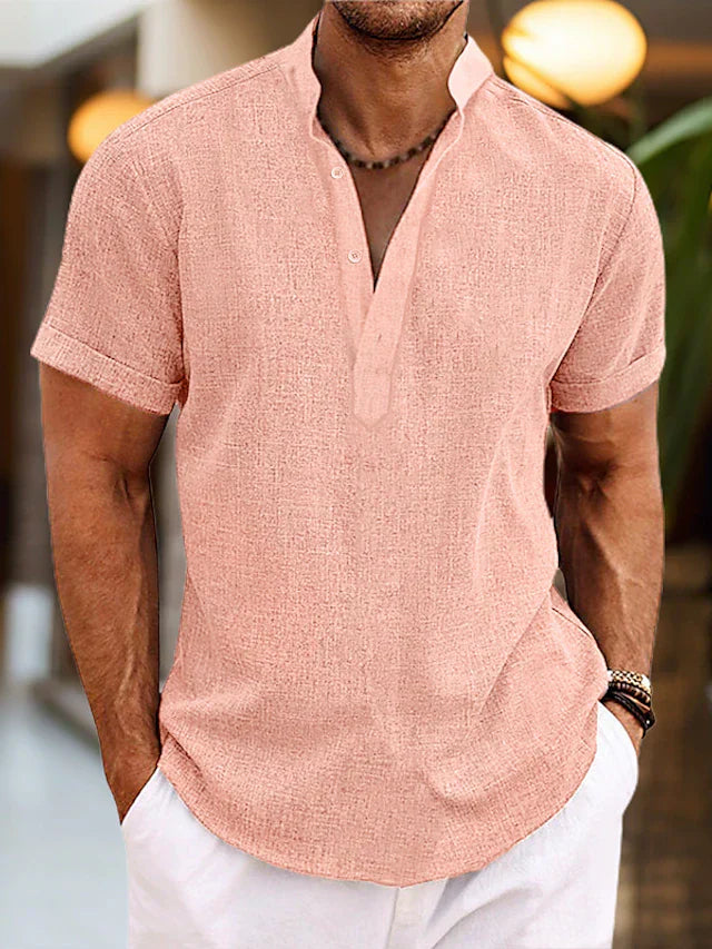 Herren Poloshirt | V-Ausschnitt mit gerader Grundform