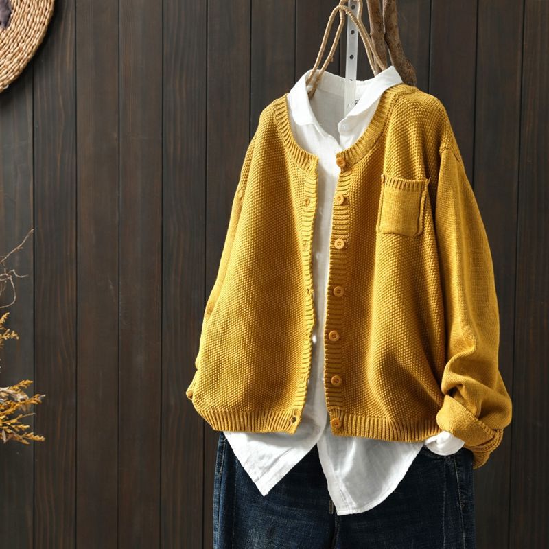 Rippstrick Strickjacke für Damen | Übergroß