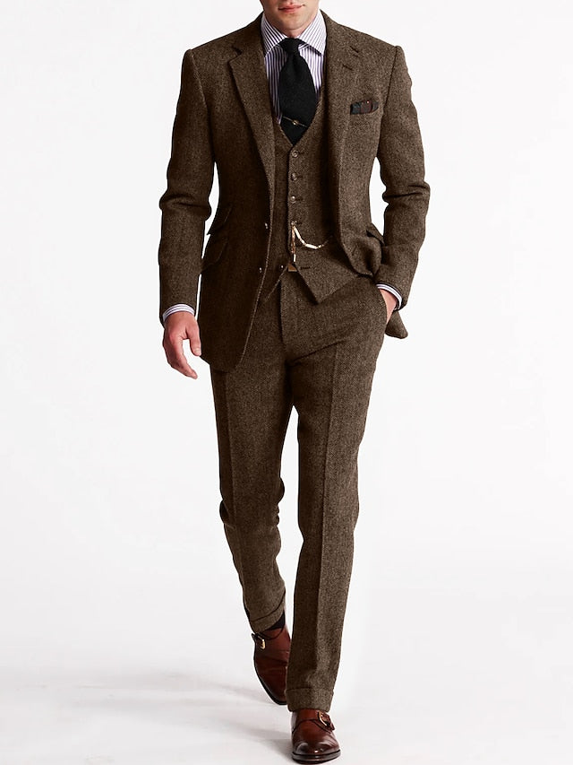 Herren-Anzug klassischer Stil | dreiteiliges Set