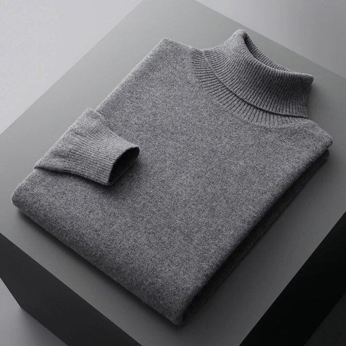 Herren Rollkragenpullover | klar geschnittene Passform
