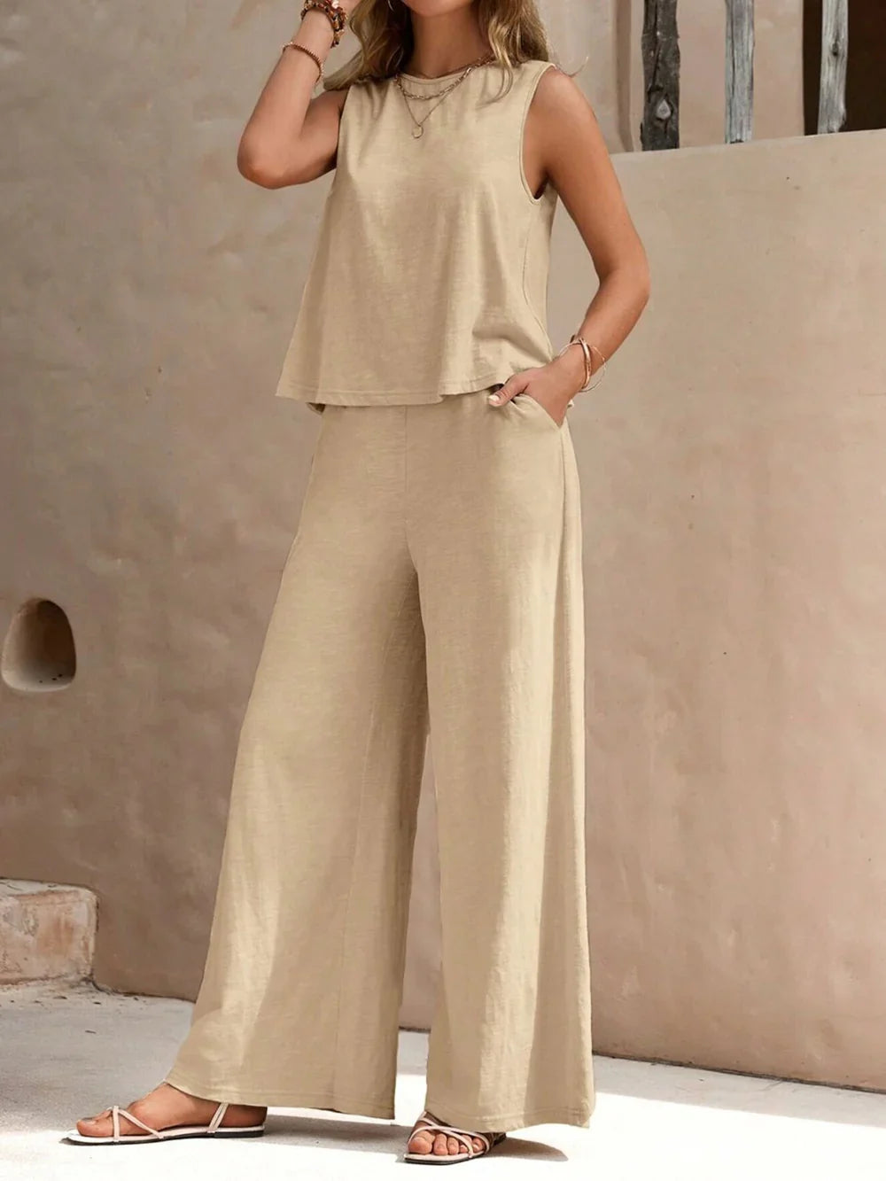 Damen Set Zweiteilig | Oberteil und lässige Hose